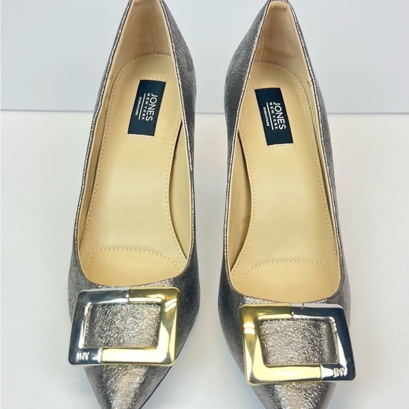 Jones New York Signature Silver Metallic Pointed Toe DIANA Heels Size 7.5M - Picture 6 of 12